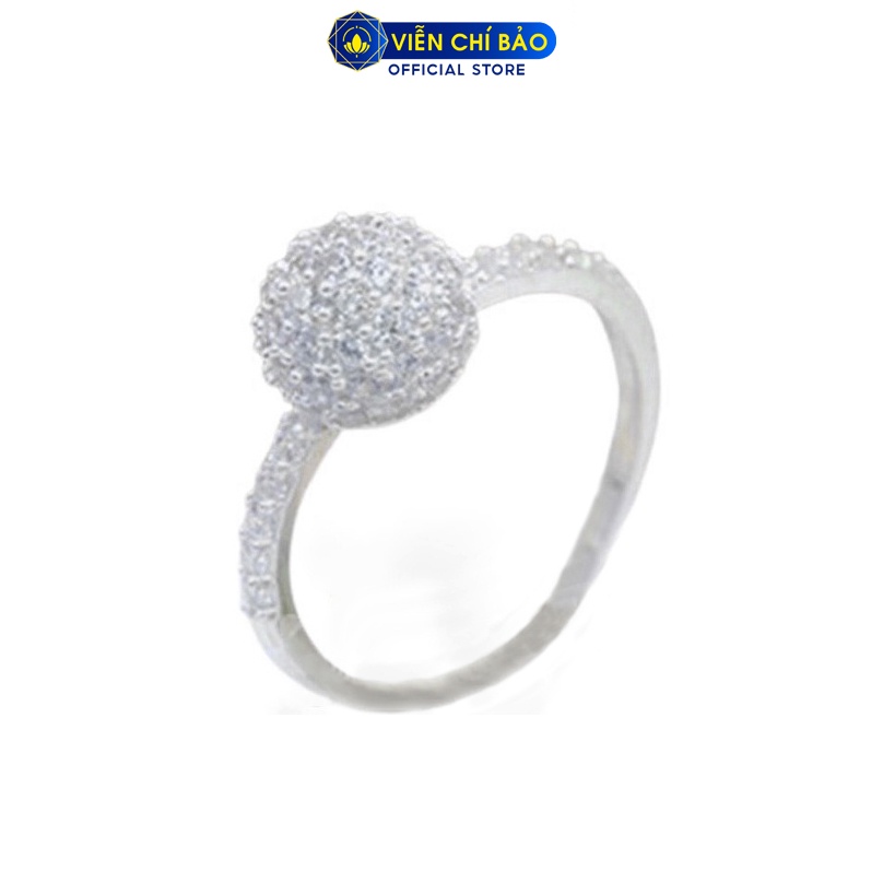 Nhẫn bạc nữ đính đá hình cầu chất liệu bạc S925 thời trang phụ kiện trang sức nữ Viễn Chí Bảo N400089