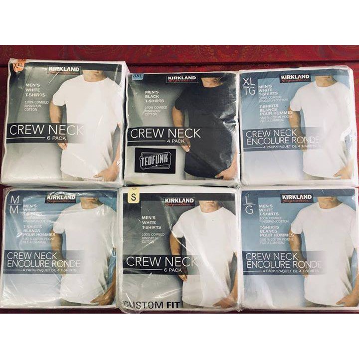 Hộp 6 áo Kirkland đủ size dành cho anh em