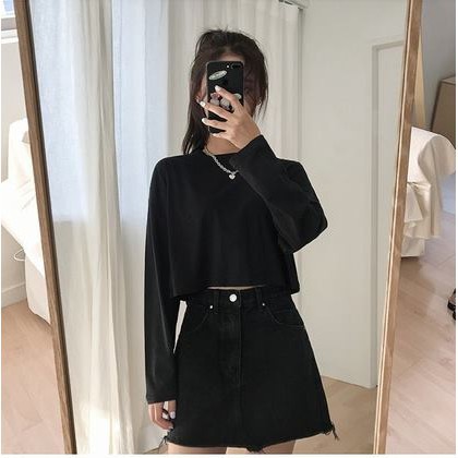[Trợ giá] Áo Croptop dài tay - Hàng có sẵn