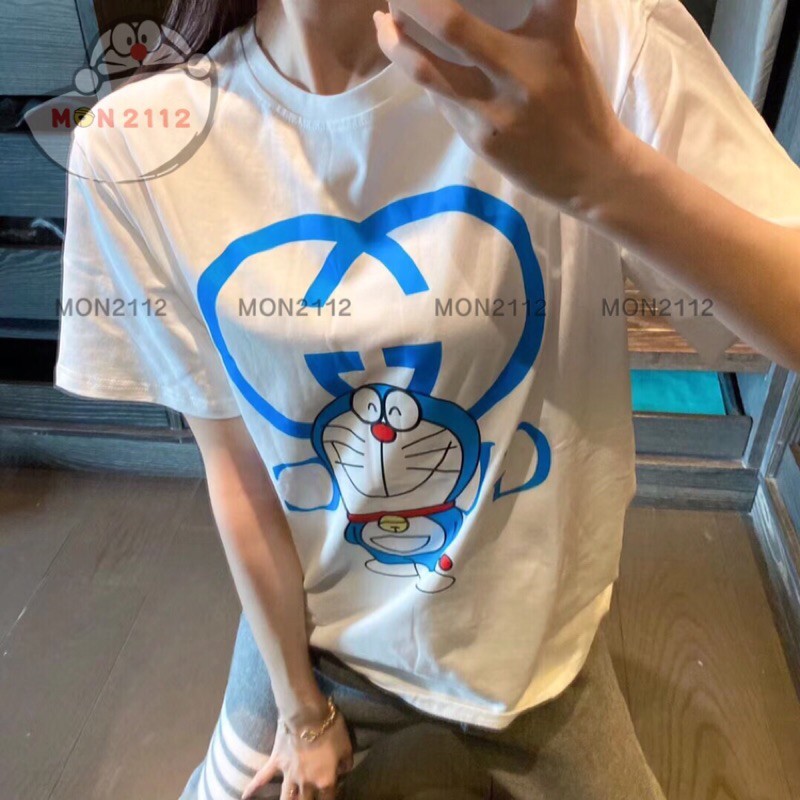 ÁO THUN COTTON TAY NGẮN FREESIZE DƯỚI 60KG DORAEMON DOREMON