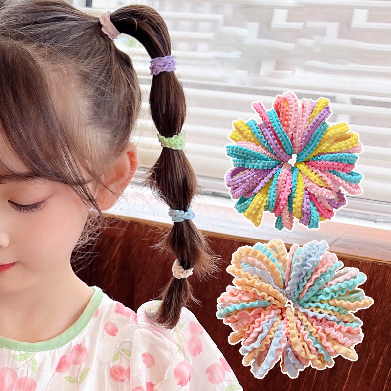 Dây Buộc Tóc Cao Su Nhiều Màu Xinh Xắn Cho Bé Gái
