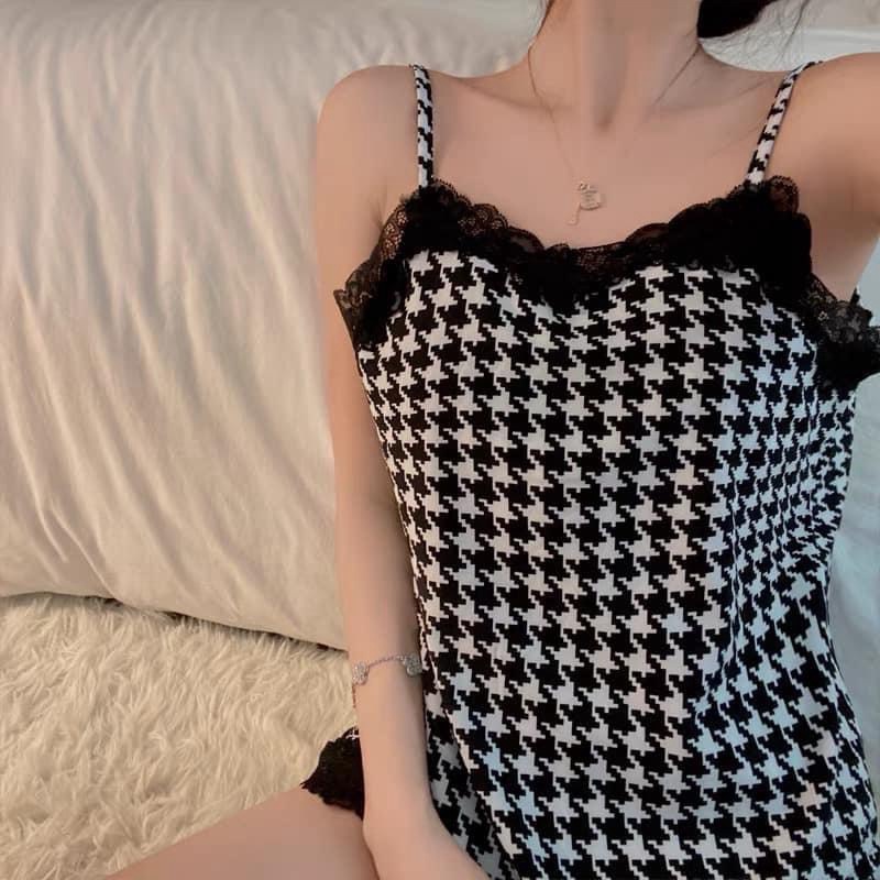 MẪU HOT SÉT BỘ NGỦ MÁT MẶC NHÀ HỌA TIẾT XÚC XẮC KHOE LƯNG TRẦN LÀM CÁC CHÀNG SAY ĐẮM BẤT CHẤP BÉO GẦY