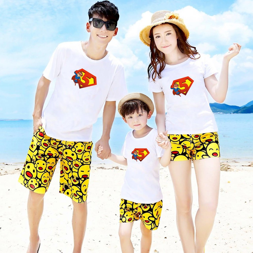 Áo thun gia đình đẹp in con là siêu nhân dễ thương cao cấp