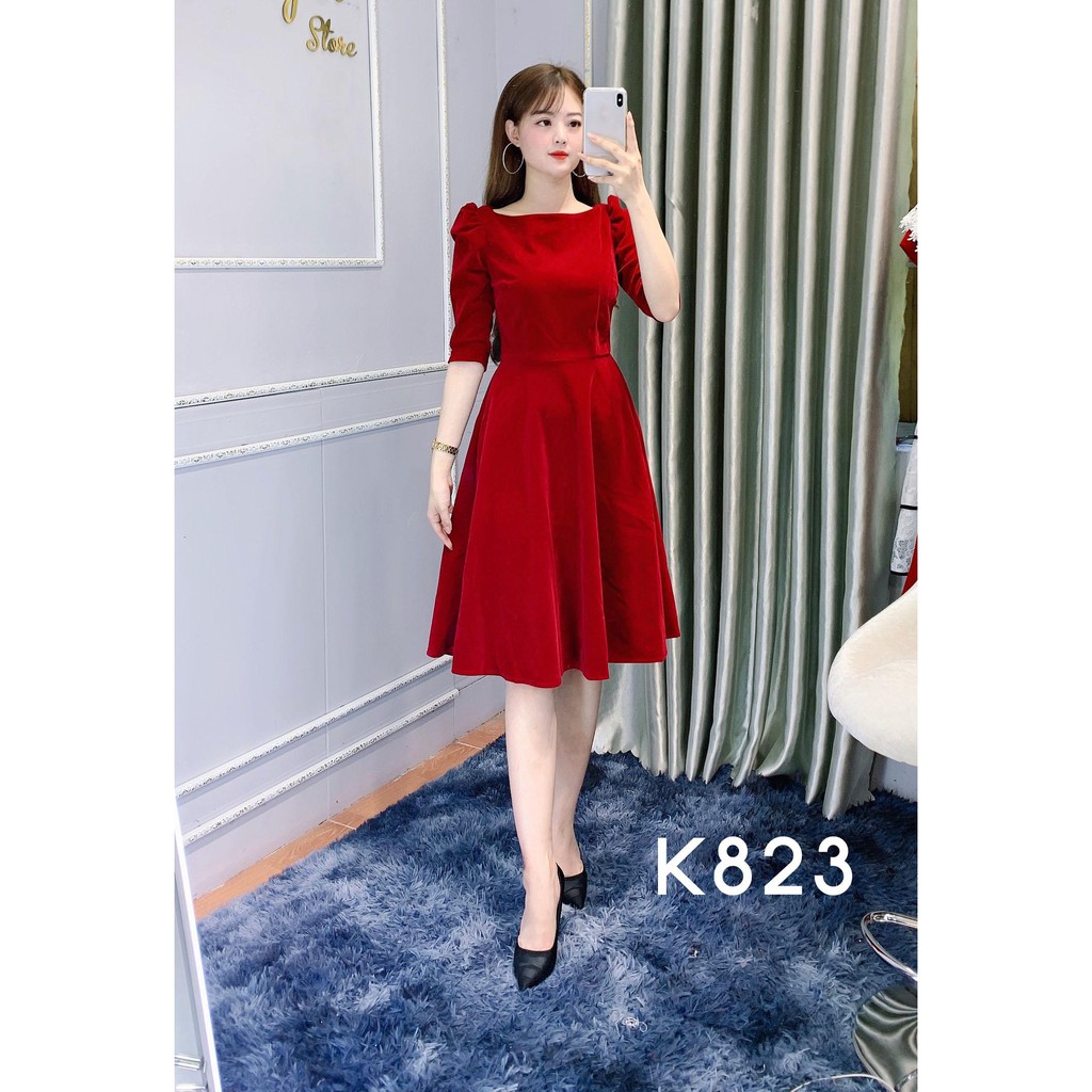 Đầm Công Sở Dáng Suông Ôm Eo - She Loves K823 Màu Đỏ | BigBuy360 - bigbuy360.vn