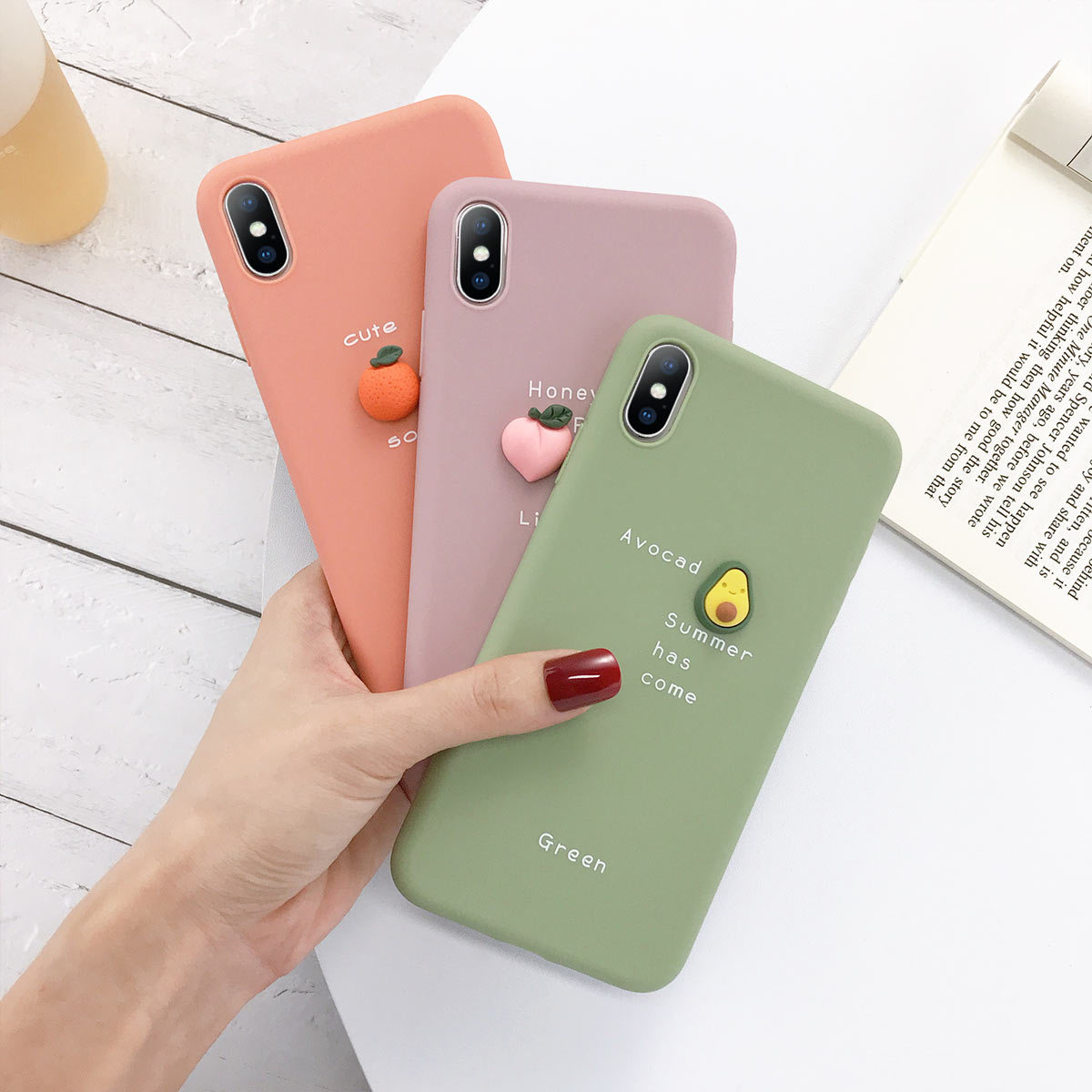 Ốp điện thoại TPU dẻo mẫu trái cây 3D DIY chống sốc trầy xước cho IPhone 11 Pro XR/XS/X 7 8 Plus | BigBuy360 - bigbuy360.vn