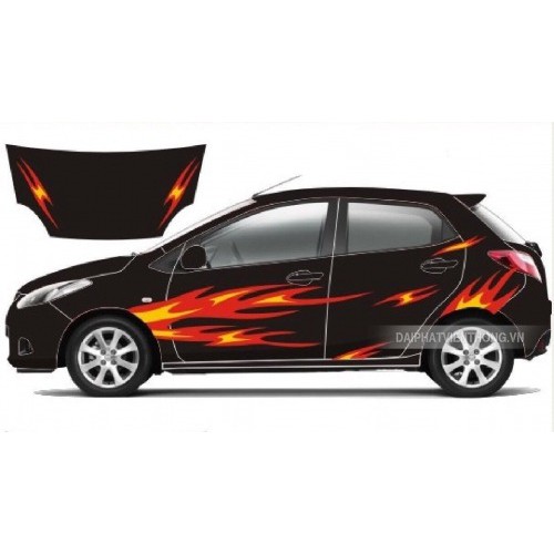 decal tem sườn lửa full xe hơi độc lạ rẻ nhất hcm 040