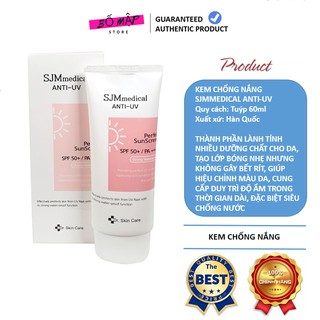 [SALE] [CAM KẾT 100% CHÍNH HÃNG] Kem Chống Nắng Siêu Chống Nước SJMmedical Anti-UV Perfect Sunscreen Dr.Skincare 60ml