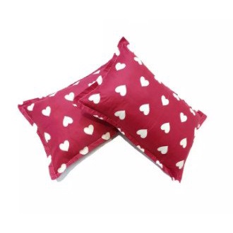 Vỏ Gối Nằm Poly Cotton Thanh Lý Gấp Có chọn mẫu,HỌA TIẾT TIM ĐỎ