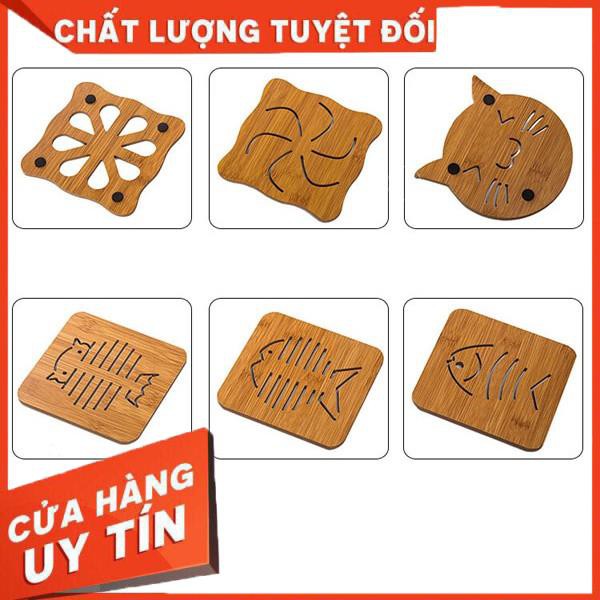 Tấm lót nồi bằng gỗ tre nhiều hình