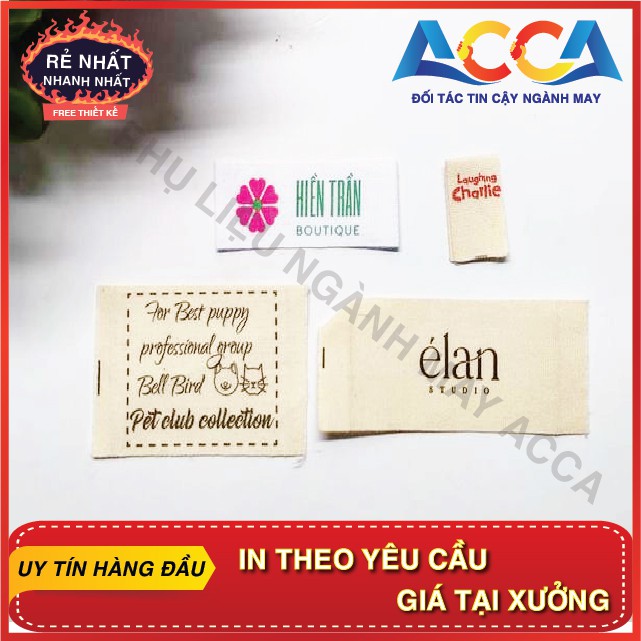 1 CUỘN MÁC COTTON_MỀM MỊN, KHÔNG GẤY NGỨA, PHÙ HỢP ĐỒ TRẺ EM_NHÃN MÁC QUẦN ÁO IN THEO YÊU CẦU_