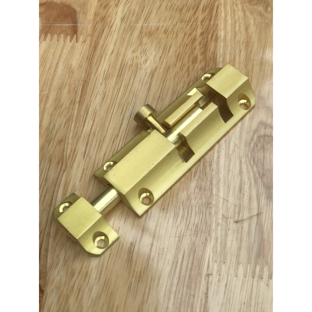 Chốt cửa bằng đồng thau dài 10cm, chốt cổng bằng đồng - thang