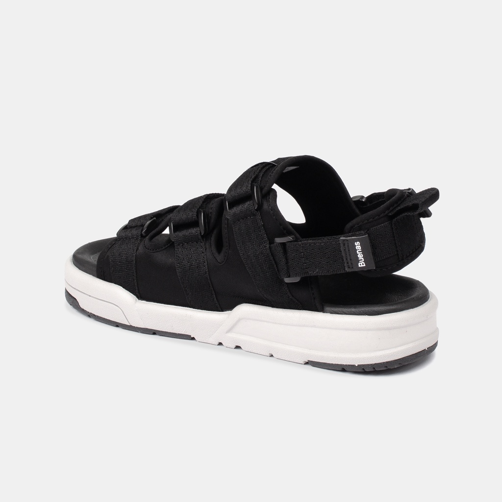 Giày sandal dép nữ nam unisex Buenas SD-6879 quai ngang - xăng đan học sinh đế cao 3 phân chính hãng