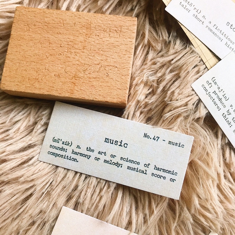 Lable giấy cứng vocabulary in mực