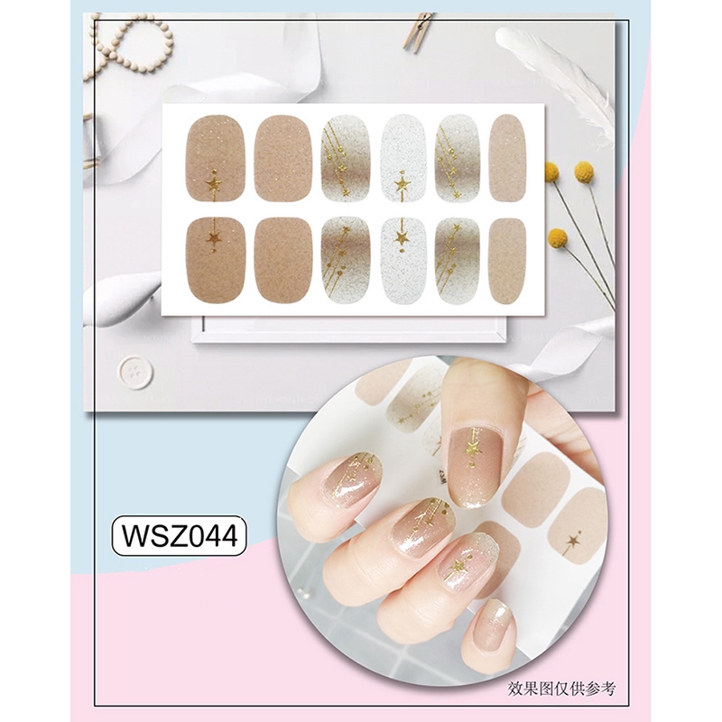 Bộ 12 miếng dán móng tay 3D DIY thời trang WSZ041-060