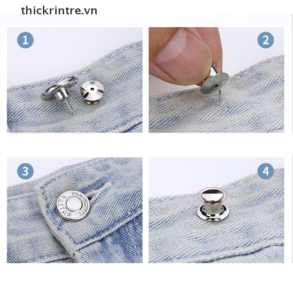[Mới] Nút Bấm Điều Chỉnh Quần Jean Giảm Eo Không Cần Đóng Đinh