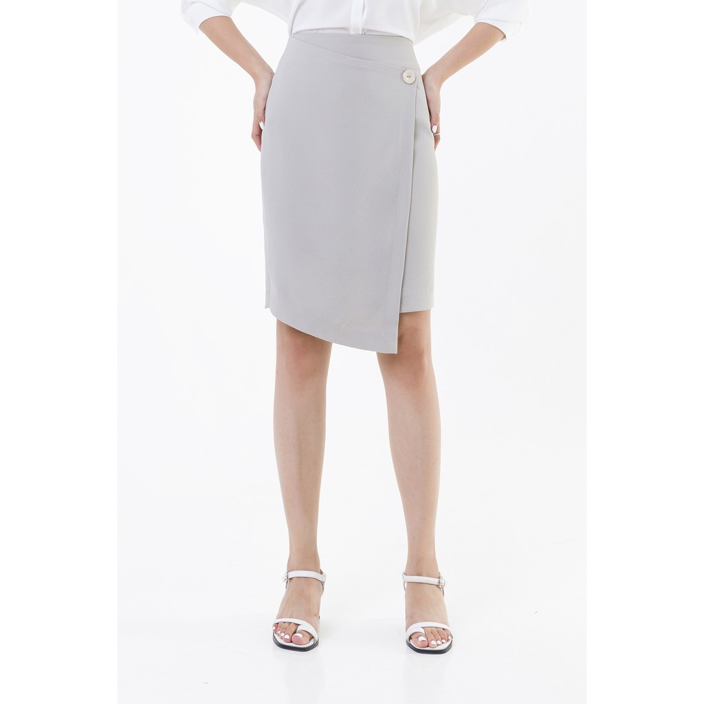 Chân váy vạt lệch GBT011 LAMER L62T19Q002-S1800 (Be) | BigBuy360 - bigbuy360.vn