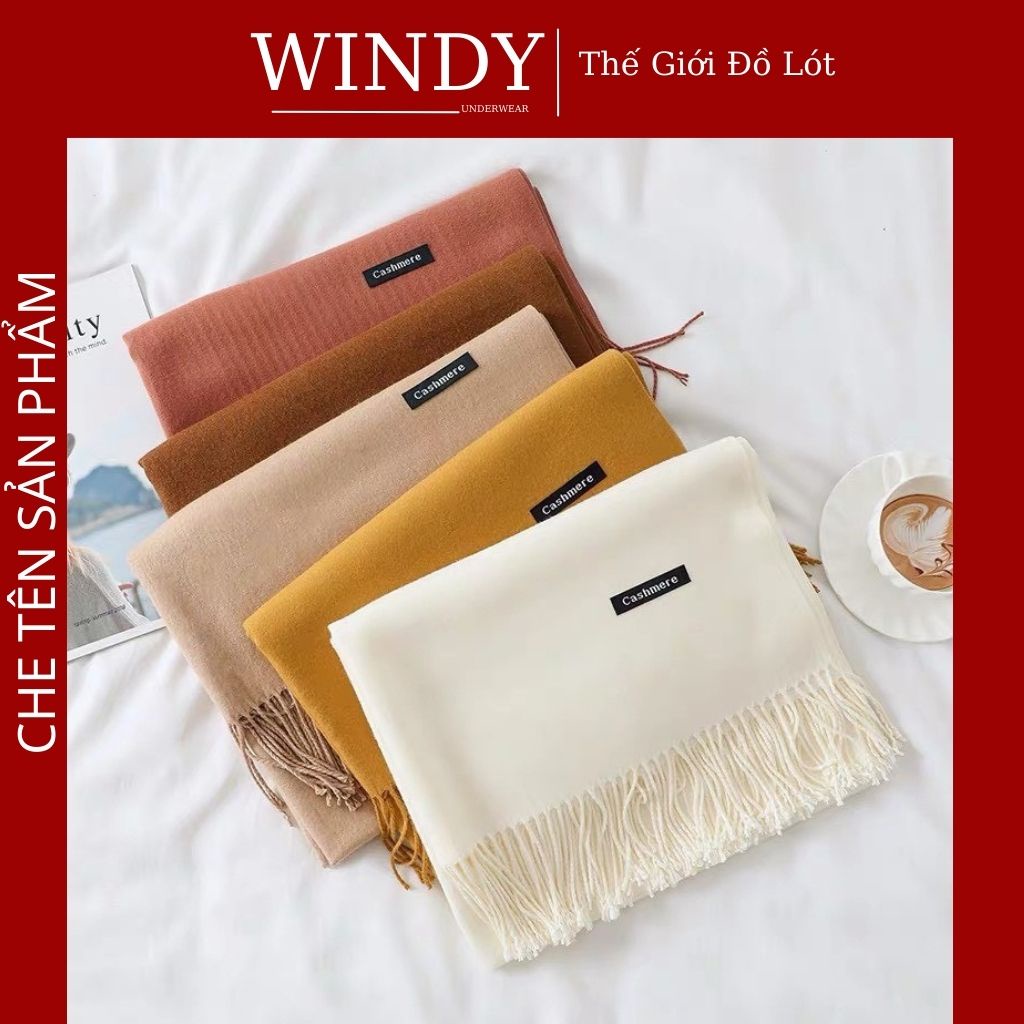 Khăn Len Quàng Cổ Cashmere Hàng Loại 1, Chất Len Dệt Mềm Mịn Giữ Ấm Mùa Đông Cho Nam Nữ Windy Secret