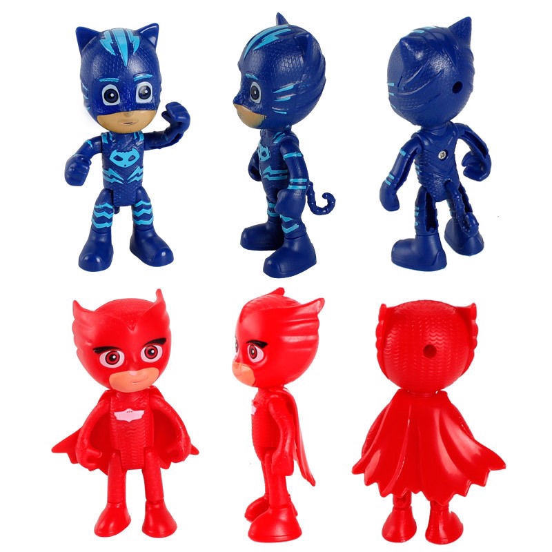 Set 6 Mô Hình Đồ Chơi Nhân Vật Trong Phim Hoạt Hình &quot;Pj Masks&quot; Kiểu Dáng Sáng Tạo