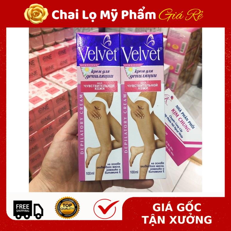 Kem Dưỡng Da ❤ RẺ VÔ ĐỊCH ❤ Kem tẩy lông Velvet Sensitive 100ml , nguyên liệu, công thức làm kem trộn trắng da body