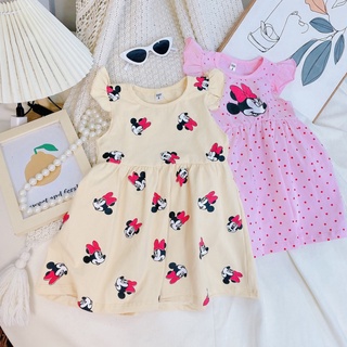 Váy xinh cho bé gái - Váy cotton 4 chiều họa tiết Mickey cho bé