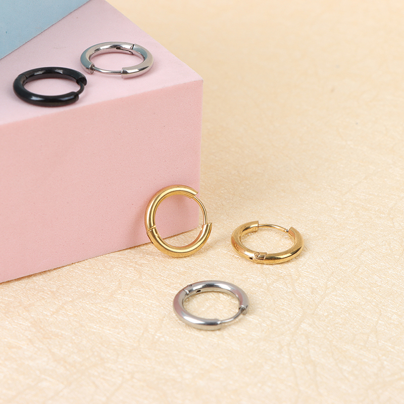 Bộ 5 Bông Tai Tròn Làm Từ OuRui.vn Bằng Thép Không Gỉ