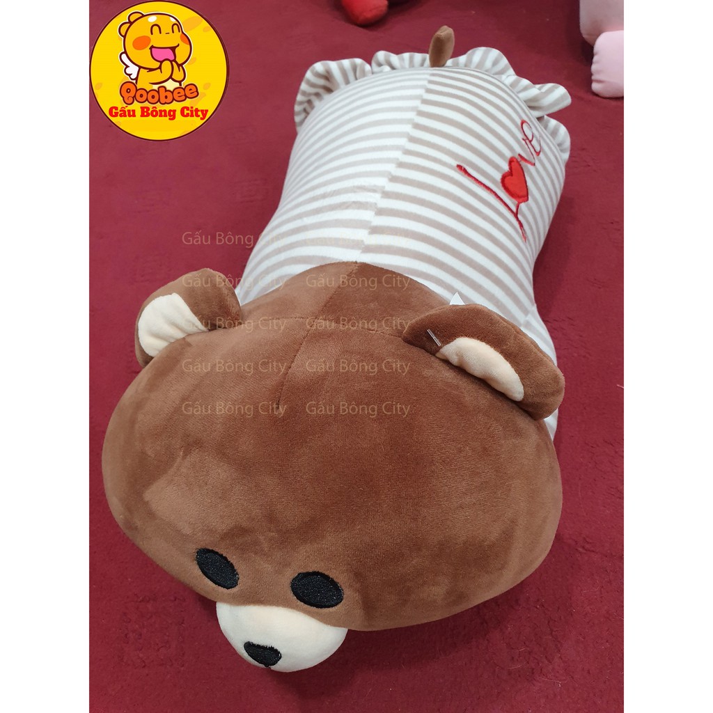 Brown Love nằm hàng cao cấp Gấu Bông City - Chiều dài thực 52cm - nặng 650gr