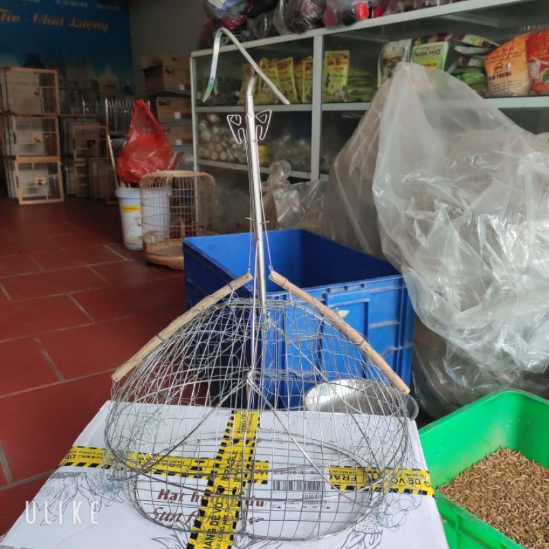 Lồng bẫy chào mào inox 2 mặt hình quả đào , lồng bẫy chim các loại siêu nhạy , loại mới fom đẹp