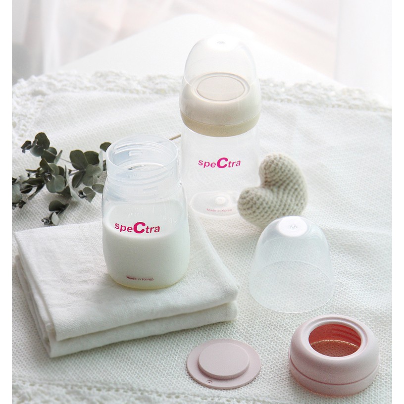Bộ 2 bình sữa PP cổ rộng Spectra 160ml (Không gồm núm ti)