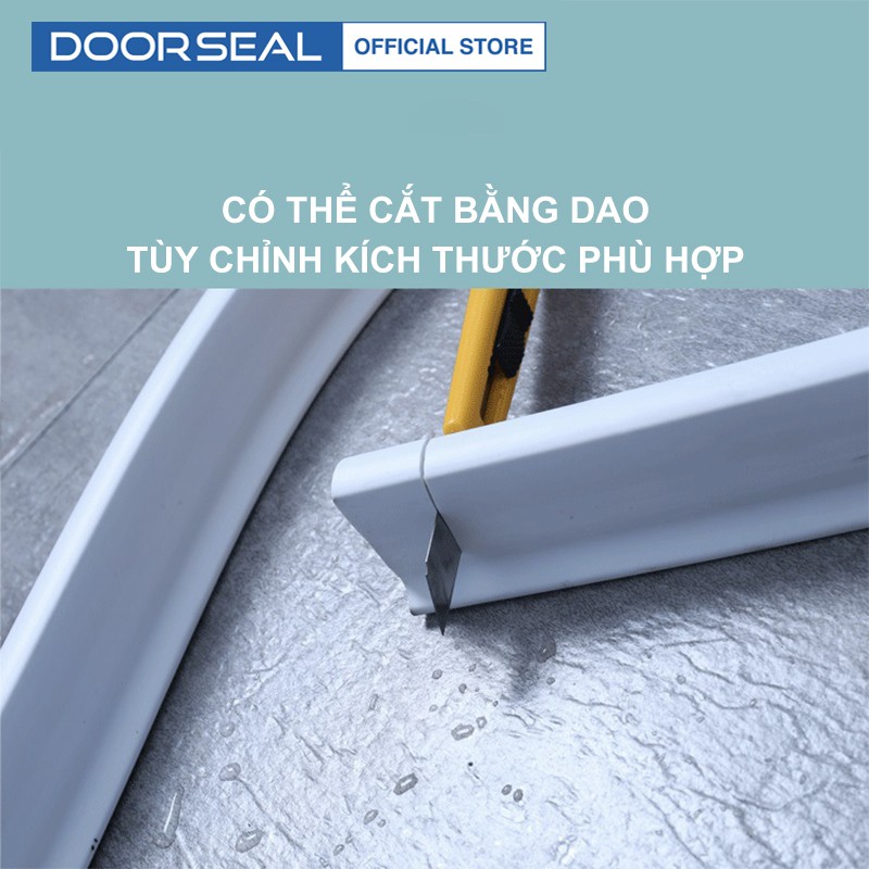 Dải Silicone Chặn Nước Chống Tràn Trong Nhà Tắm, Bồn Rửa...(Tặng Dao Cắt, Keo Bịt Kín) | Dooseal