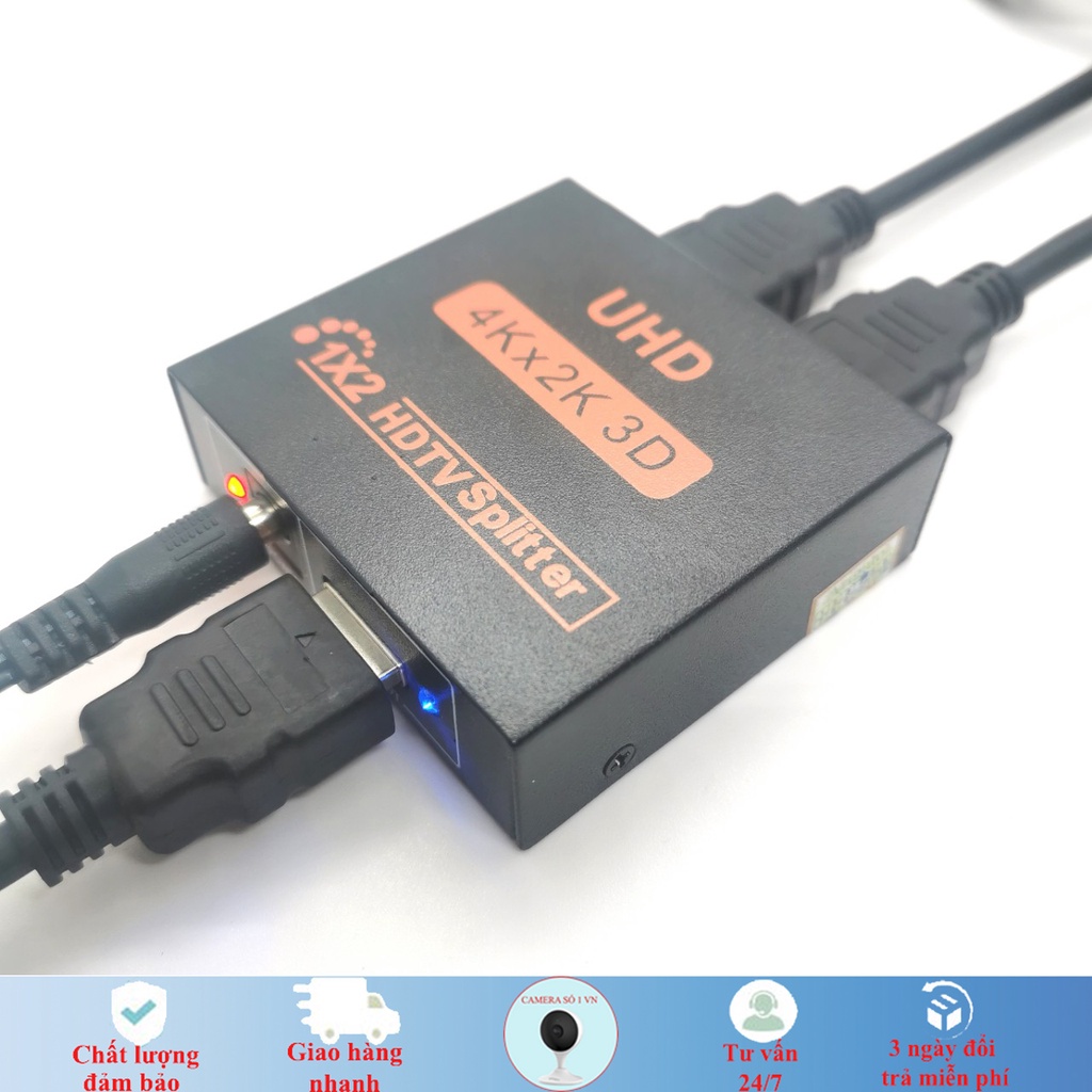 Bộ chia HDMI 1 ra 2 Full HD 1080p, chia 1 nguồn HDMI ra thành 2 nguồn HDMI loại tốt