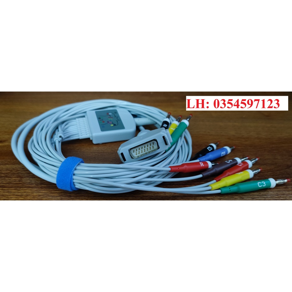 Cáp điện tim tương thích máy điện tim Fukuda Denshi FCP-7411, FX-7402, FX-7202, FX-2111,FX-2155, FX-3010, FX-7102