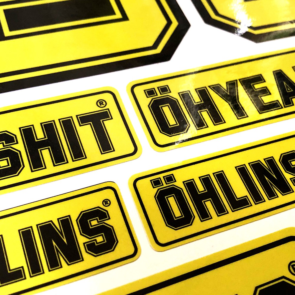 17 Tem Dán Xe Máy Ohlins - Tem Ohlins, Tem Xe Máy, Team Dán Xe Máy, Decal Xe Máy, Sticker Dán Xe - Khổ A4 Chống Thấm
