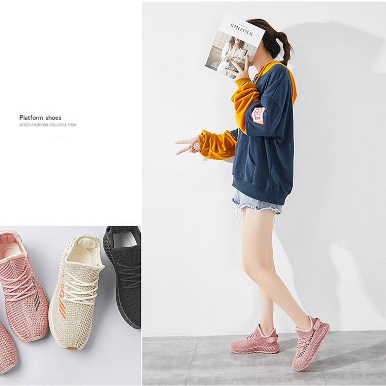 Giày Thể Thao Nữ Hot Trend Đế Tổ Ong Hot Trend Vải Đan Êm Thoáng Siêu Nhẹ - MSP 3237