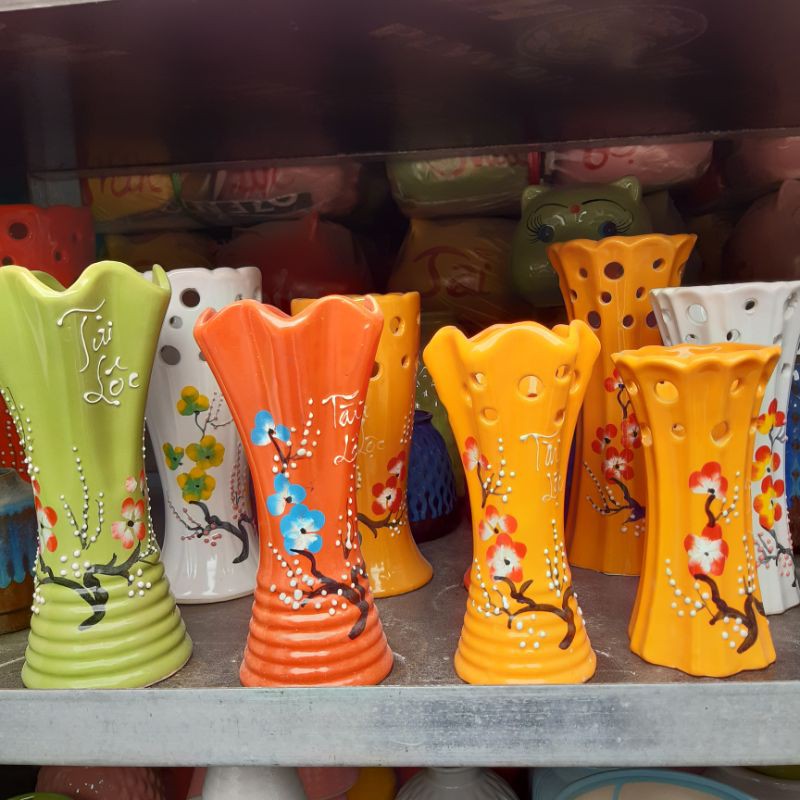 Lọ hoa sứ Bát Tràng cao 19,21,22,25,29cm