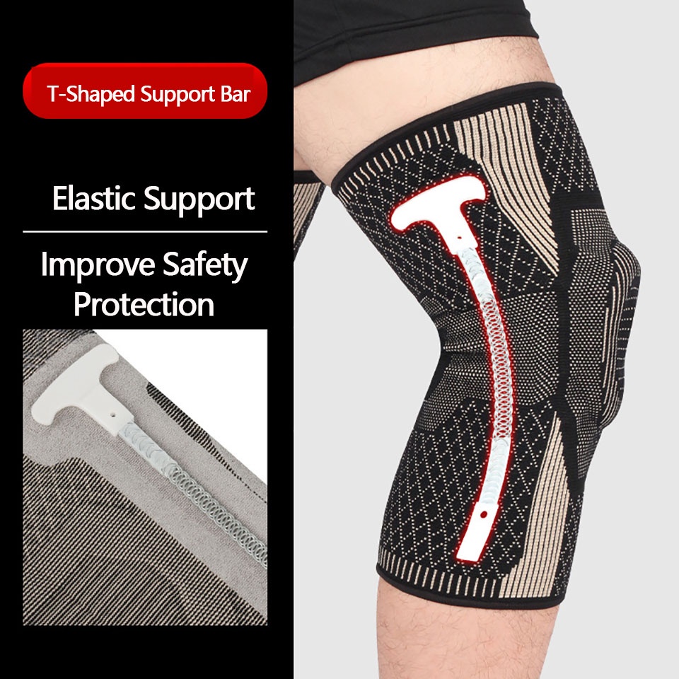 GTUBIKE 1 Miếng Đệm Bảo Vệ Đầu Gối Hình Chữ T Co Giãn Thoáng Khí Hỗ Trợ Tập Thể Thao