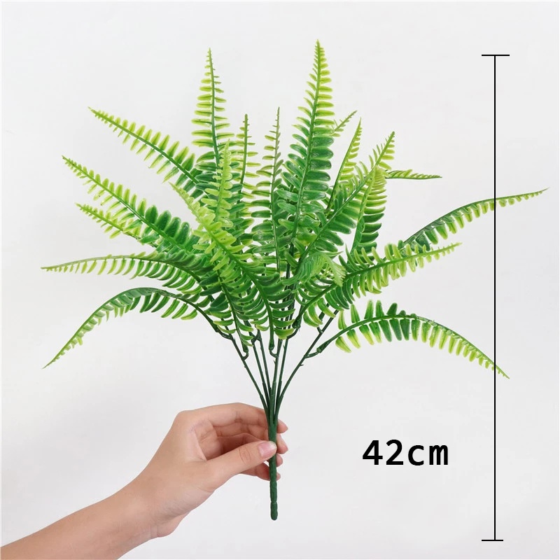 1 Nhánh Cây Dương Xỉ Nhân Tạo 7 Nhánh Dùng Trang Trí Nhà Cửa / Văn Phòng / Sự Kiện Diy