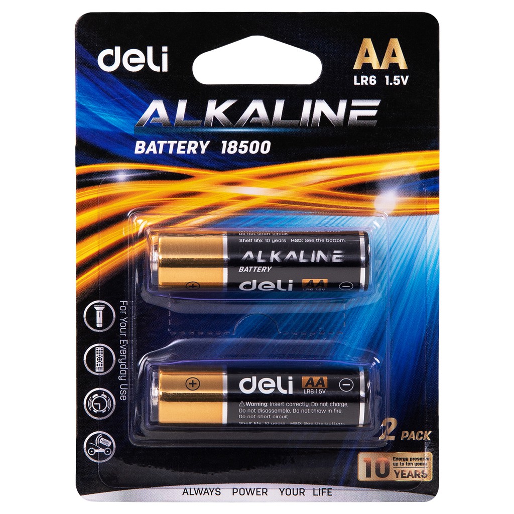 Pin AA ALKALINR Deli 18500