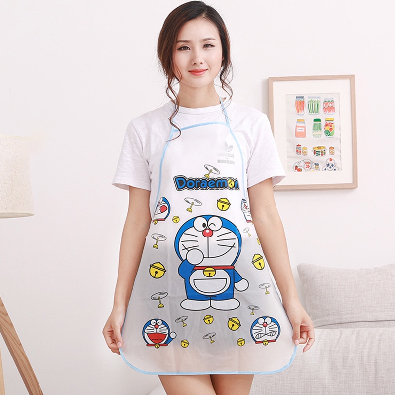 TAKARA TOMY Tạp Dề Trong Suốt Chống Nước Chống Dầu In Hình Hello Kitty Dễ Thương