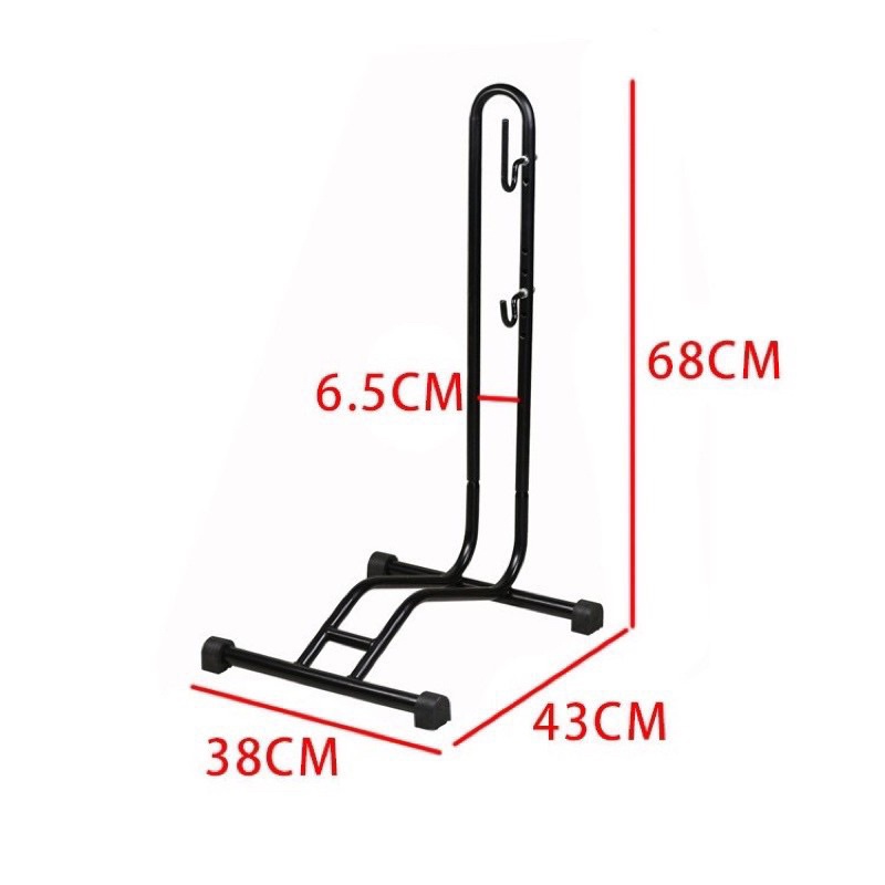 GIÁ ĐỂ XE ĐẠP KẸP BÁNH - CHÂN L có móc dựng bên