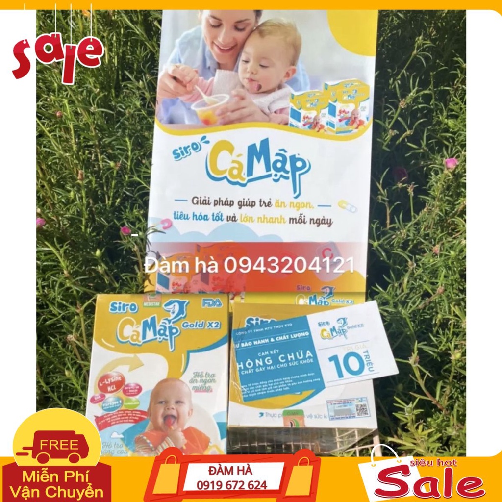 Siro Cá Mập Gold X2 đầy đủ phiếu bảo hành