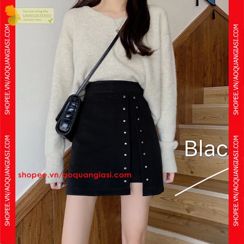 Quần Giả Váy Viền Hạt Mt1064 Cho Nữ rẻ đẹp sành điệu, vải kaki, Size S, M, L, màu đen, Aoquangiasi.com | BigBuy360 - bigbuy360.vn