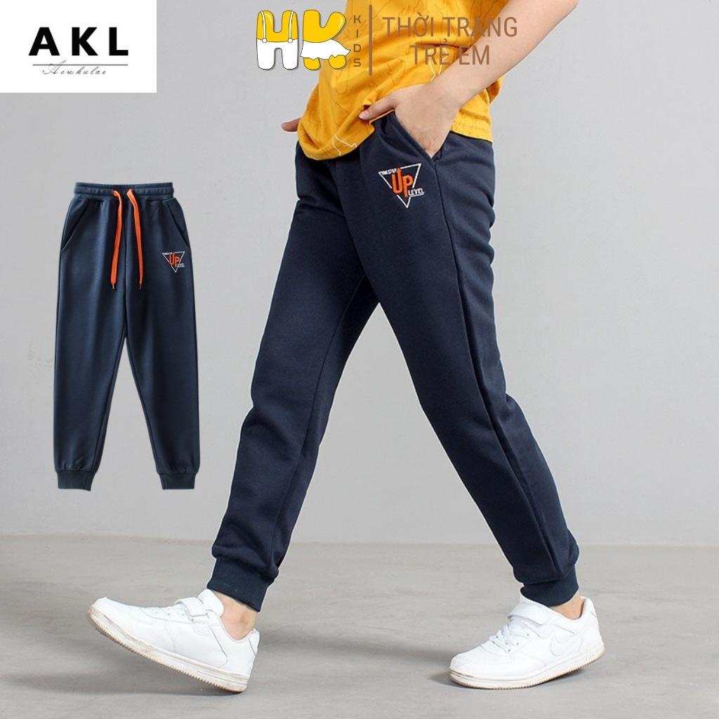 Quần dài cho bé trai AKL, hàng cao cấp chất COTTOT mềm mịn, kiểu quần JOGGER cho bé từ 4 đến 15 tuổi - HK KIDS (1935)