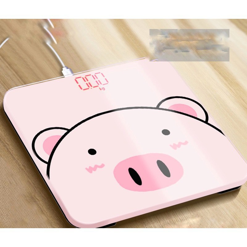 🎀 Cân Điện Tử Sạc USB Đo Sức Khỏe Hình Chú Heo Xinh Xắn🎀MUA CÂN TẶNG KÈM THƯỚC DÂY🎀