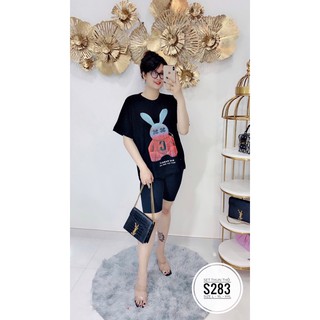 Bigsize Set bộ thun in hình thỏ S 283