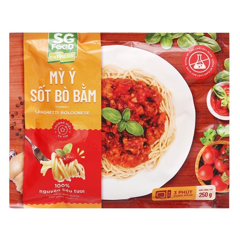 Mỳ ý sốt bò bằm sg food