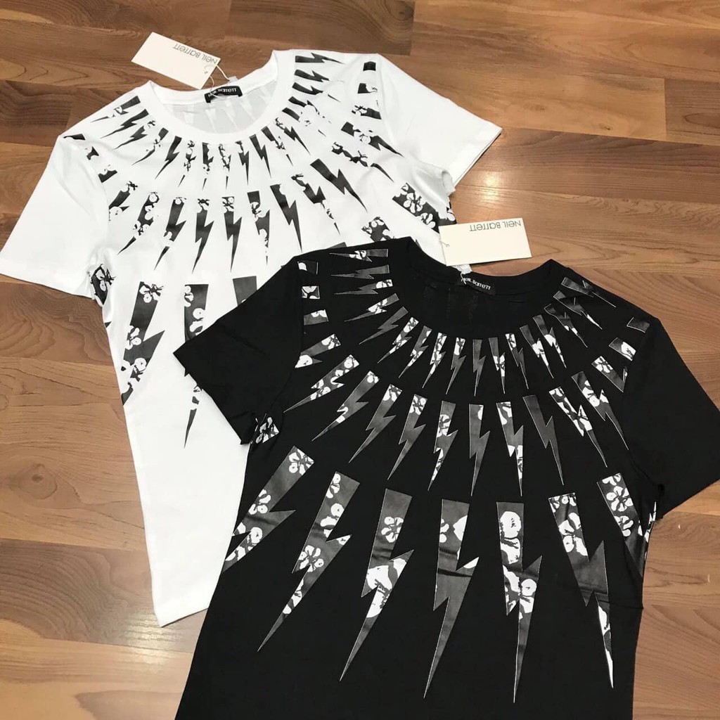 Áo Thun Nam Ngắn Tay, Áo Phông Nam Dáng Suông, in Hình Tia Chớp Chất liệu Cotton Thấm Hút Mồ Hôi Kiểu Dáng Trẻ - AC14 | BigBuy360 - bigbuy360.vn