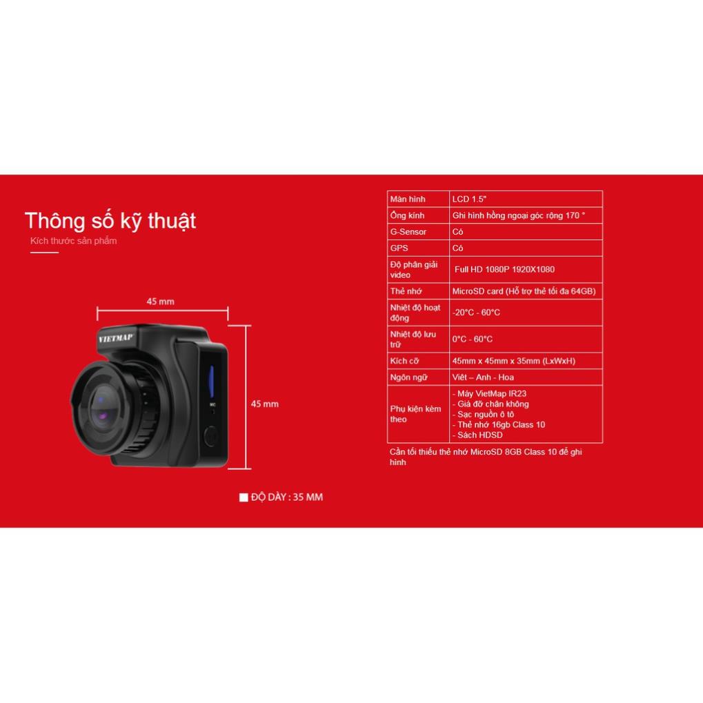 VIETMAP IR23 Thẻ 32GB Camera Hành Trình Hồng NgoạiGhi Hình Đêm Hàng Chính Hãng | BigBuy360 - bigbuy360.vn