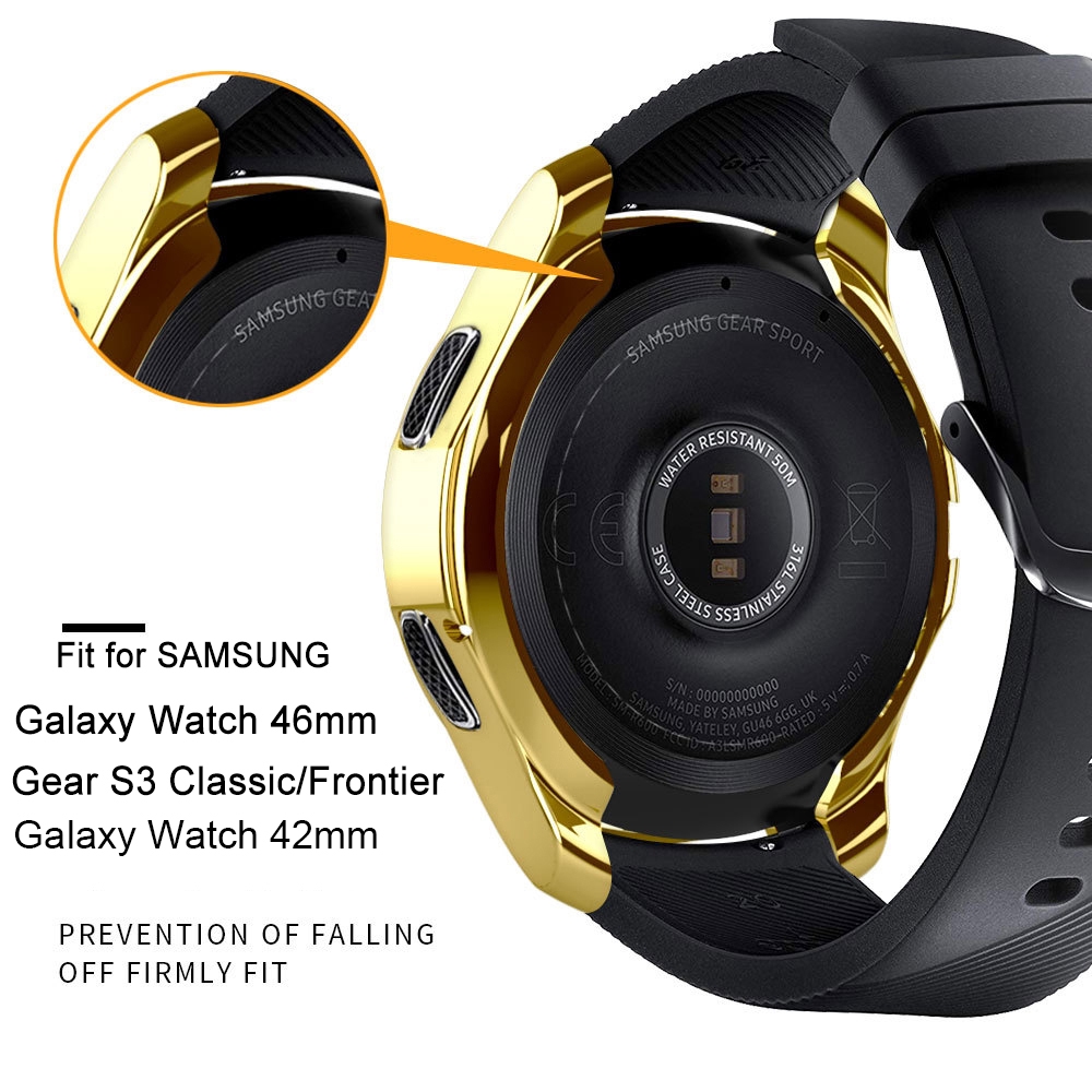 Ốp mạ điện chống sốc cao cấp cho đồng hồ Samsung Gear S3 S4 Galaxy Watch 46mm 42mm