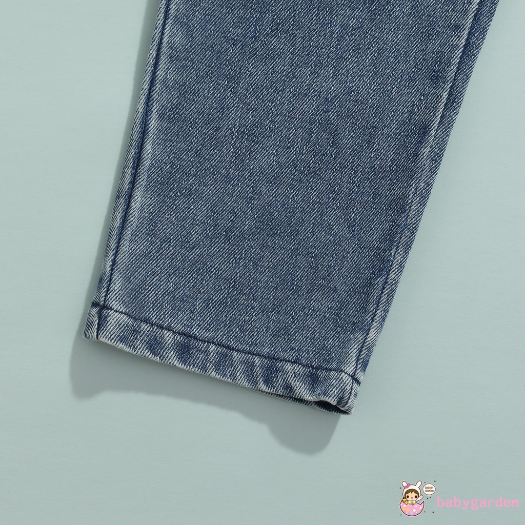 Áo Len Cổ Lọ Tay Dài Màu Trơn + Quần Denim Thời Trang Mùa Thu Cho Bé Gái 2-7 Tuổi