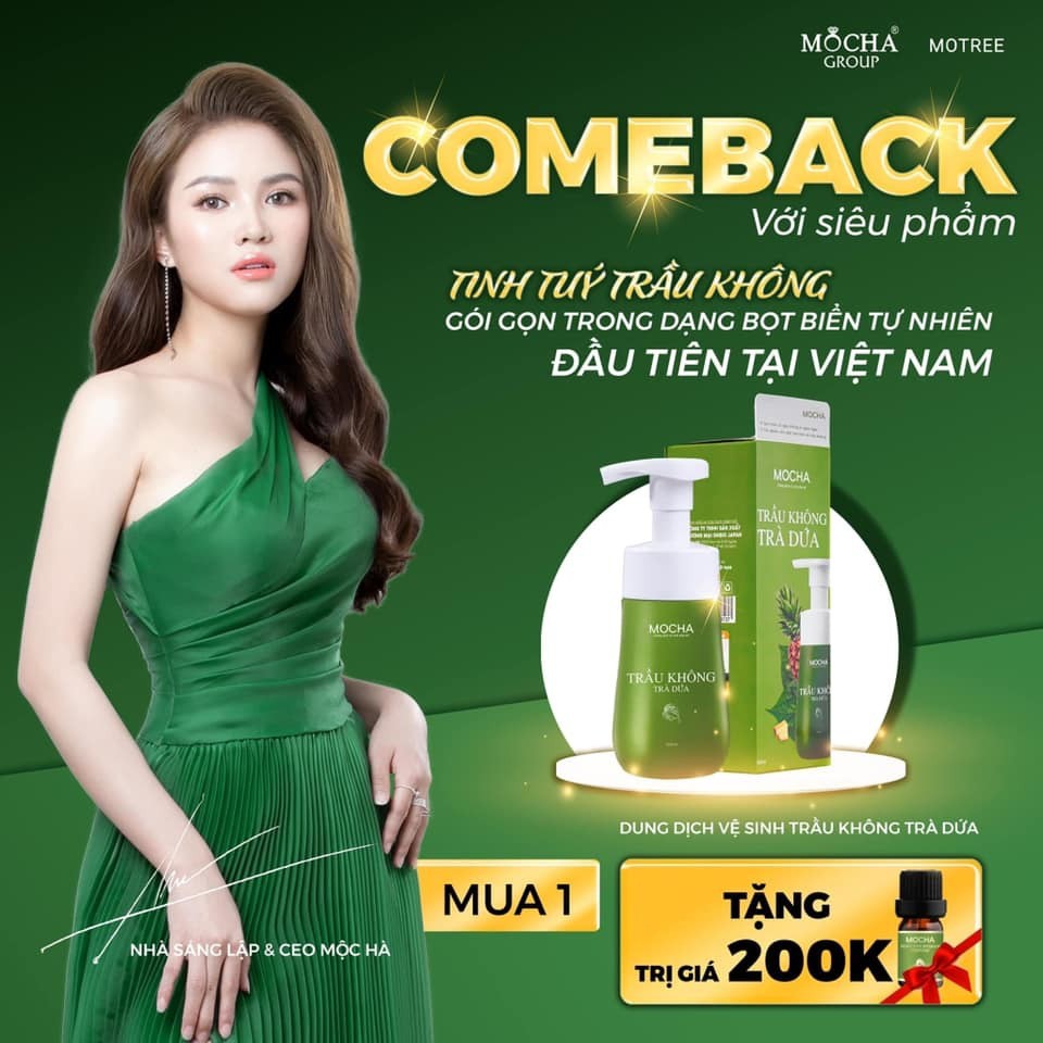 [MUA 1 TẶNG 1] Dung Dịch Vệ Sinh Trầu Không Trà Dứa Mocha, Dạng Bọt Tự Nhiên Siêu Dày Siêu Mịn Đầu Tiên Và Độc Quyền
